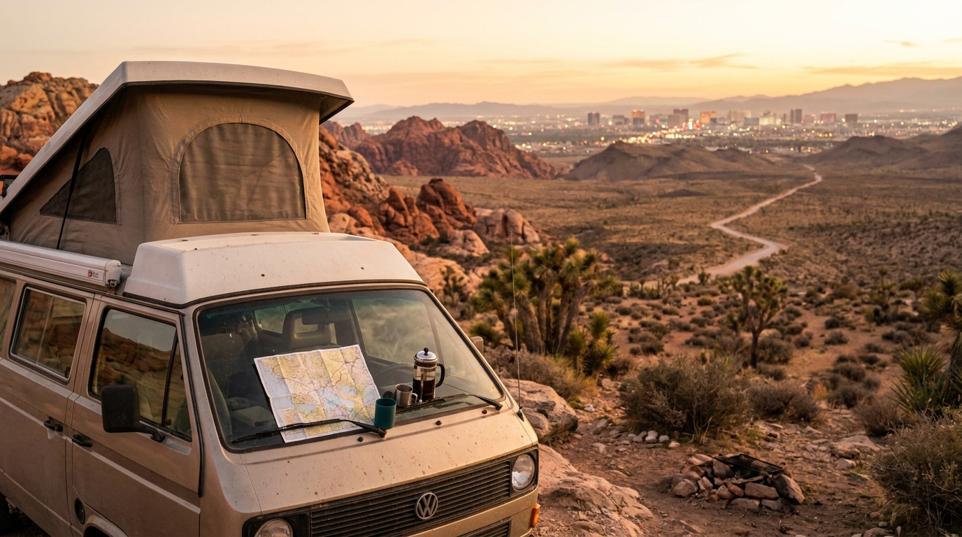 Map for Budget RV Itinerary in Las Vegas - Affordable Routes 2026